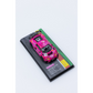 Lot57Supplies Diecast Shop 1:64 scale pink Audi R8 LMS GT3 EVO II diecast model car on a display base