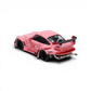 Lot57Supplies Diecast Shop pink RWB 993 1:64 scale diecast model car with racing decals and large rear spoiler.