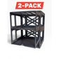 Lot57Supplies Diecast Shop 2-pack stackable pit rack display stand for 1:64 scale diecast cars with industrial design.