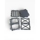 Lot57Supplies Diecast Shop modular pit rack display stand parts in gunmetal grey with diamond-plate texture