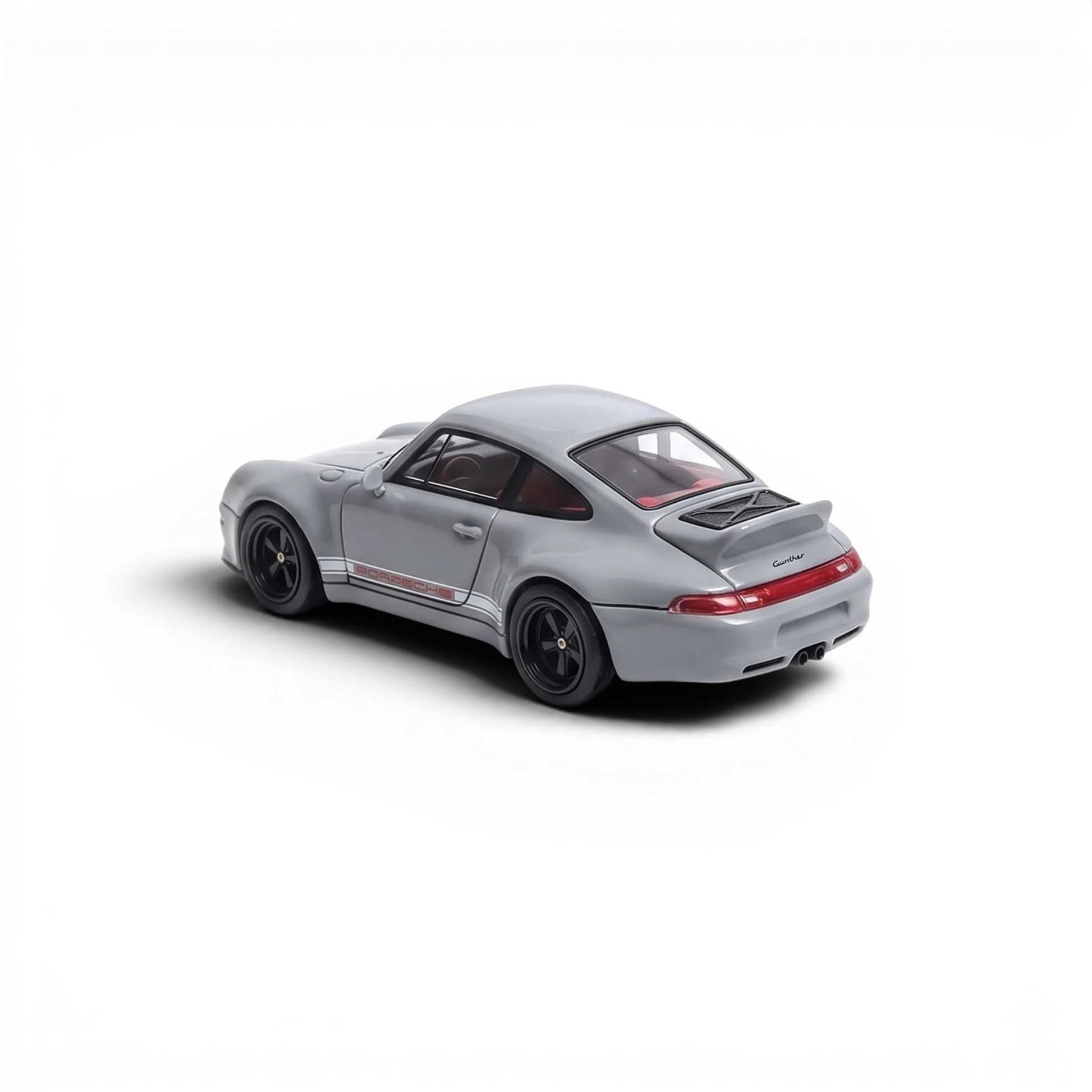 Lot57Supplies Diecast Shop Flame Model Porsche 911 Gunther Werks 400R 1:64 scale resin car in cement gray