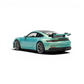 Lot57Supplies Diecast Shop 1:64 scale resin model of a Bamboo Green Porsche 911 GT3 with a large rear spoiler.