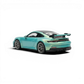 Lot57Supplies Diecast Shop 1:64 scale resin Porsche 911 GT3 in Bamboo Green with large rear spoiler.