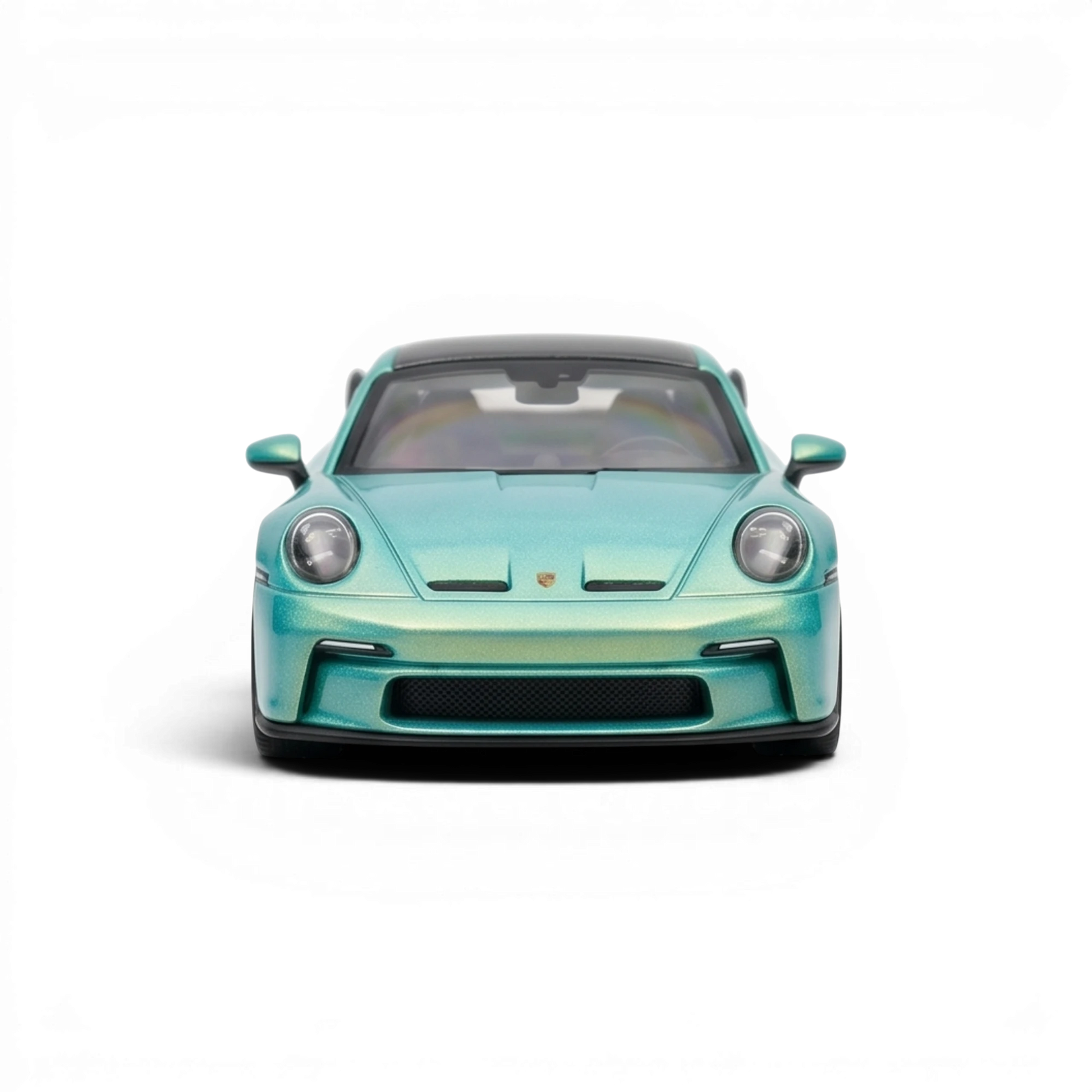 Lot57Supplies Diecast Shop ZJWJ Porsche 911 GT3 1:64 scale model in Bamboo Green resin with premium packaging.