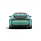 Lot57Supplies Diecast Shop 1:64 scale Bamboo Green Porsche 911 GT3 resin model with large rear spoiler and dual exhaust.