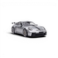 Lot57Supplies Diecast Shop 1:64 scale GT Silver Porsche 911 GT3 resin model with black racing stripes.