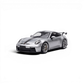 Lot57Supplies Diecast Shop 1:64 scale GT Silver Porsche 911 GT3 resin model with black racing stripes.