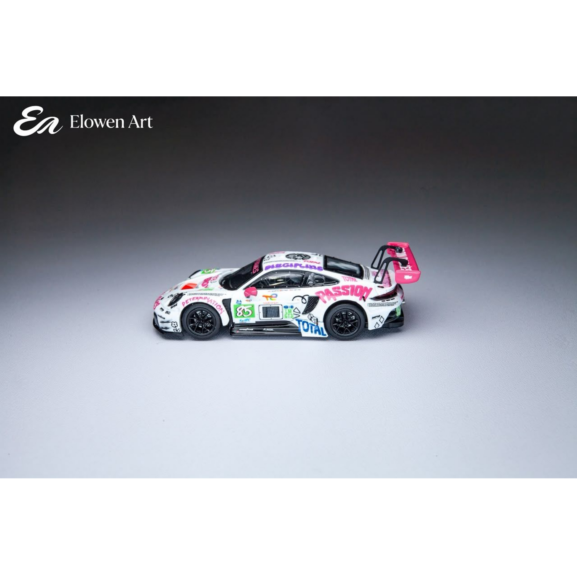 Lot57Supplies Diecast Shop Elowen Art Porsche 911 GT3 Iron Lady #85 diecast model car in 1:64 scale