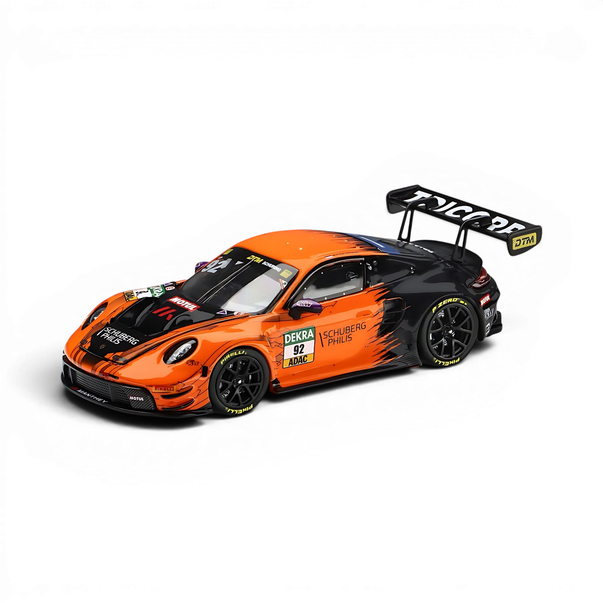 Lot57Supplies Diecast Shop Trends Hobby 1:64 scale Porsche 911 GT3 R DTM 2025 diecast car in orange and black livery