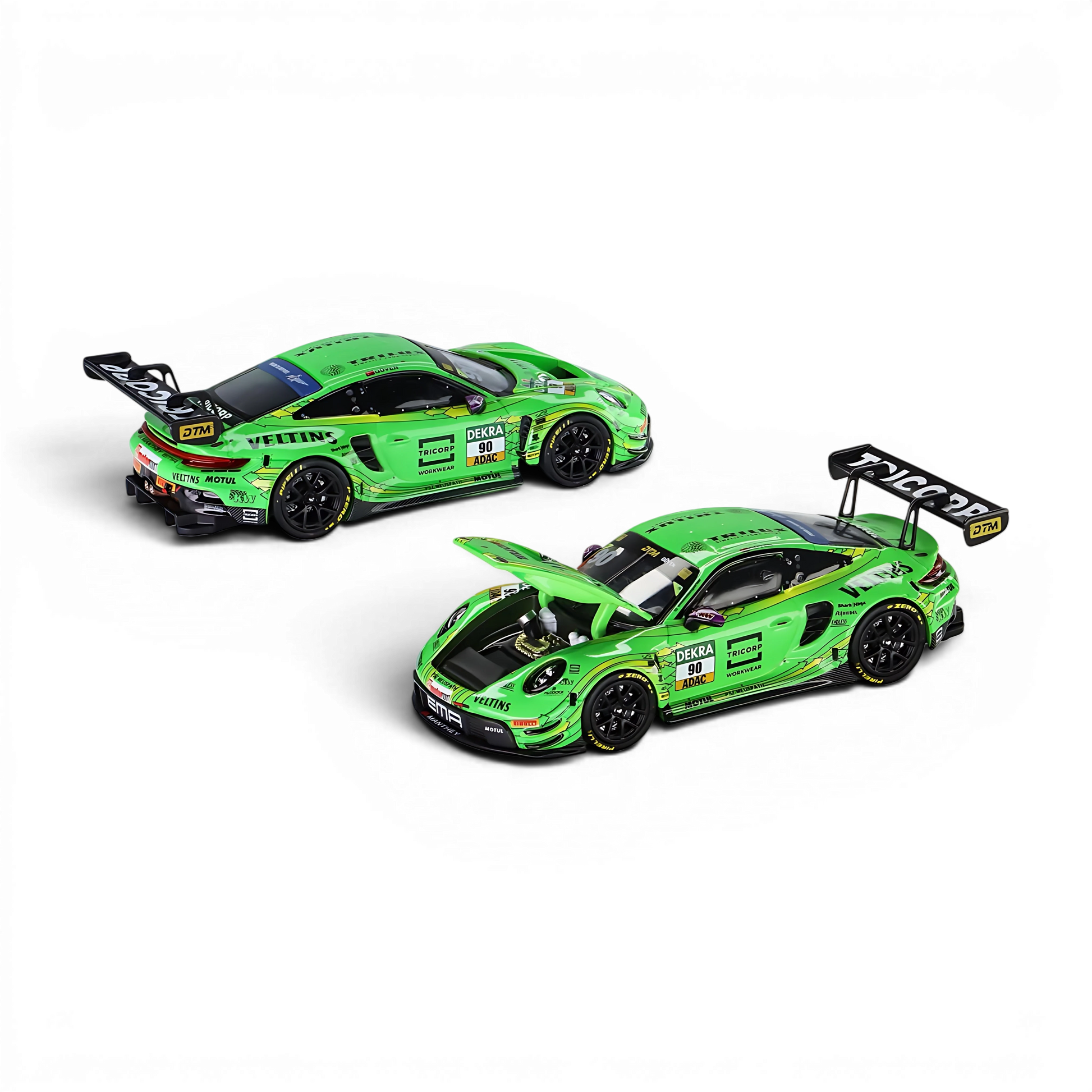 Lot57Supplies Diecast Shop 1:64 scale Trends Hobby Porsche 911 GT3 R DTM 2025 diecast model in bright green livery