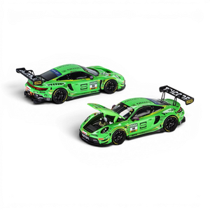 Lot57Supplies Diecast Shop 1:64 scale Trends Hobby Porsche 911 GT3 R DTM 2025 diecast model in bright green livery