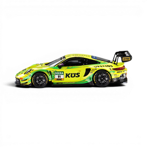 Lot57Supplies Diecast Shop Trends Hobby 1:64 scale Porsche 911 GT3 R DTM 2025 diecast car with No.91 neon livery