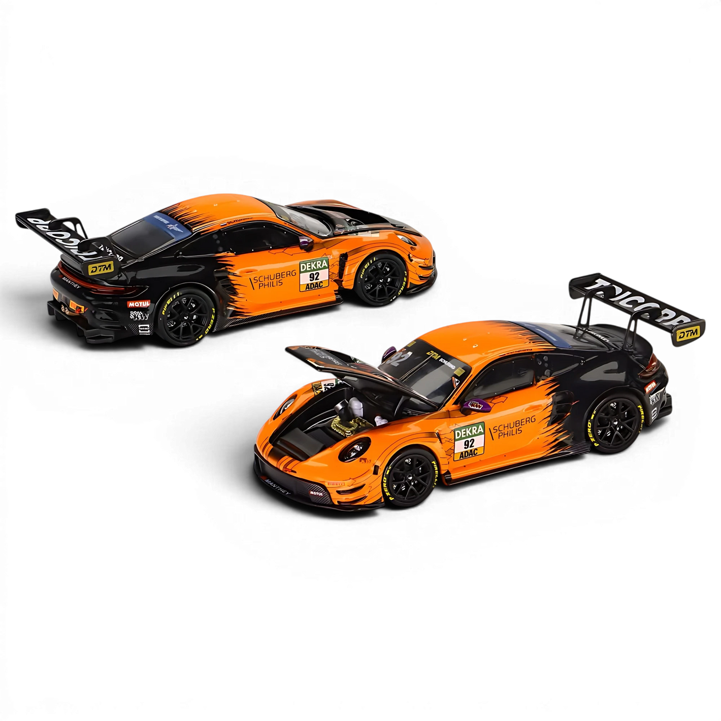 Lot57Supplies Diecast Shop 1:64 scale Trends Hobby Porsche 911 GT3 R DTM 2025 diecast model in orange and black livery