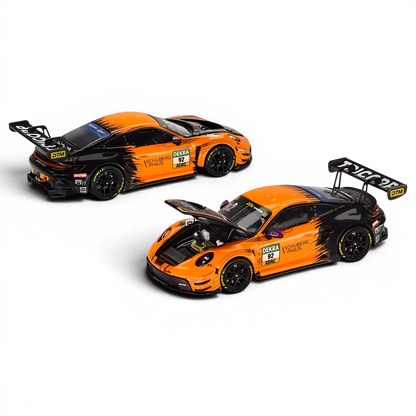 Lot57Supplies Diecast Shop 1:64 scale Trends Hobby Porsche 911 GT3 R DTM 2025 diecast model in orange and black livery