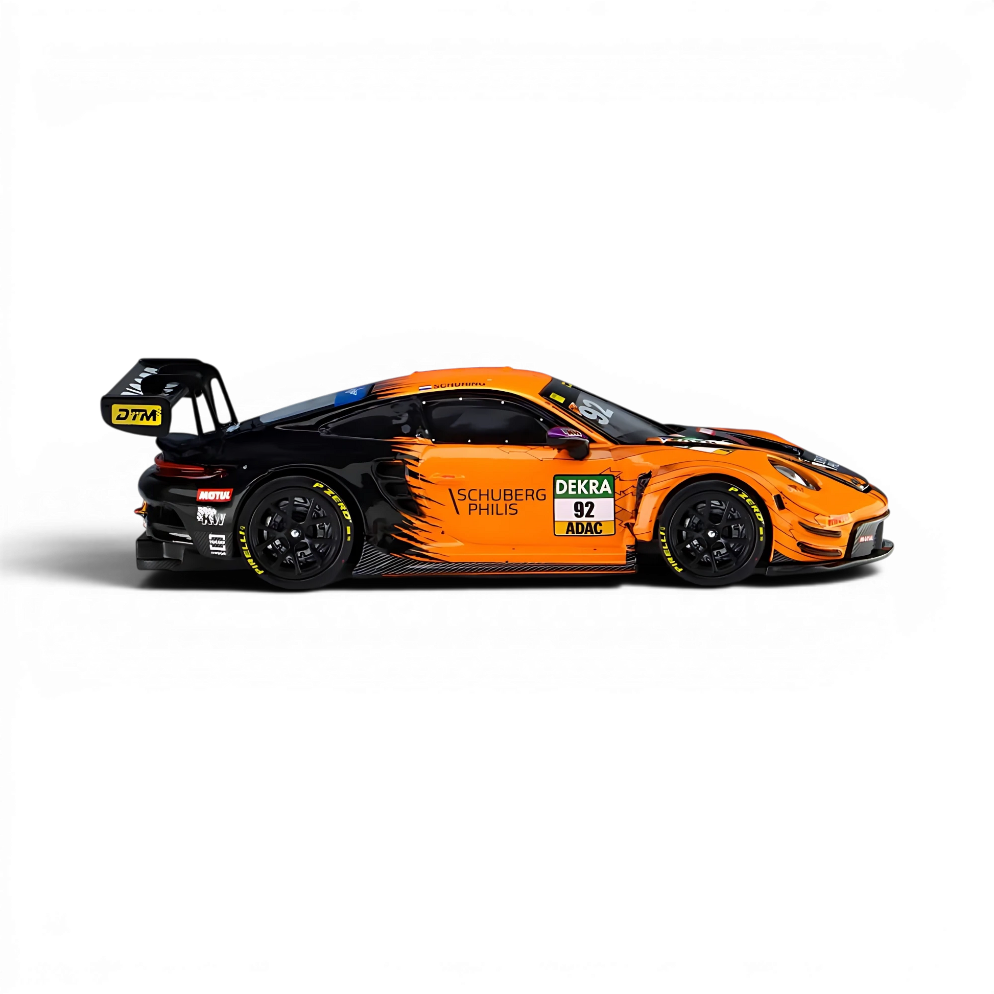 Lot57Supplies Diecast Shop 1:64 scale Trends Hobby Porsche 911 GT3 R DTM 2025 race car in orange and black livery