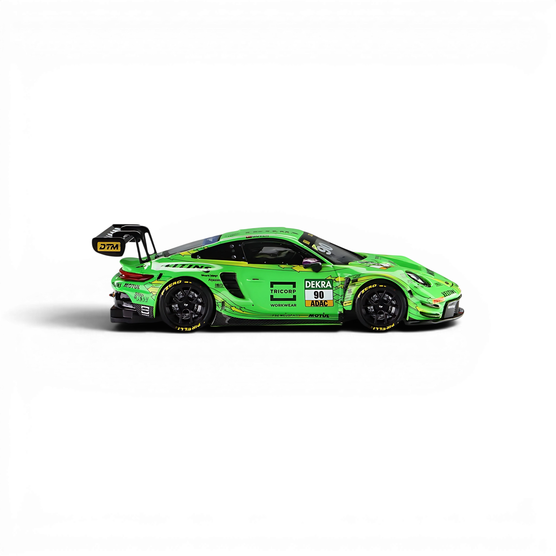 Lot57Supplies Diecast Shop Trends Hobby Porsche 911 GT3 R DTM 2025 diecast model car in bright green No.90 livery
