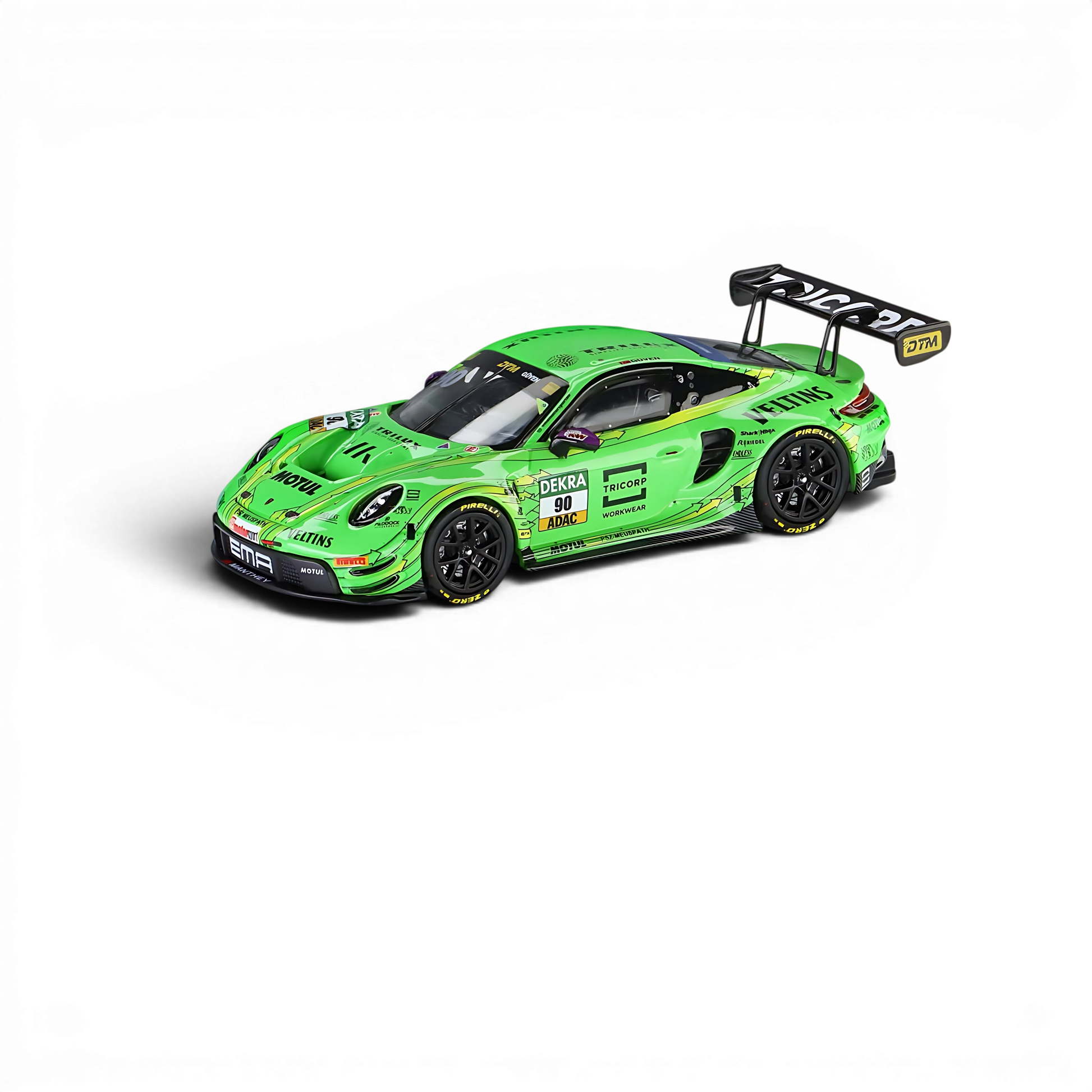 Lot57Supplies Diecast Shop Trends Hobby Porsche 911 GT3 R DTM 2025 No.90 green diecast model car in 1:64 scale