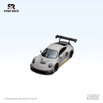 Lot57Supplies Diecast Shop Star Race Porsche 911 GT3 R diecast model car in off white, 1:64 scale, high angle view