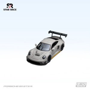 Lot57Supplies Diecast Shop Star Race Porsche 911 GT3 R diecast model car in off white, 1:64 scale, high angle view
