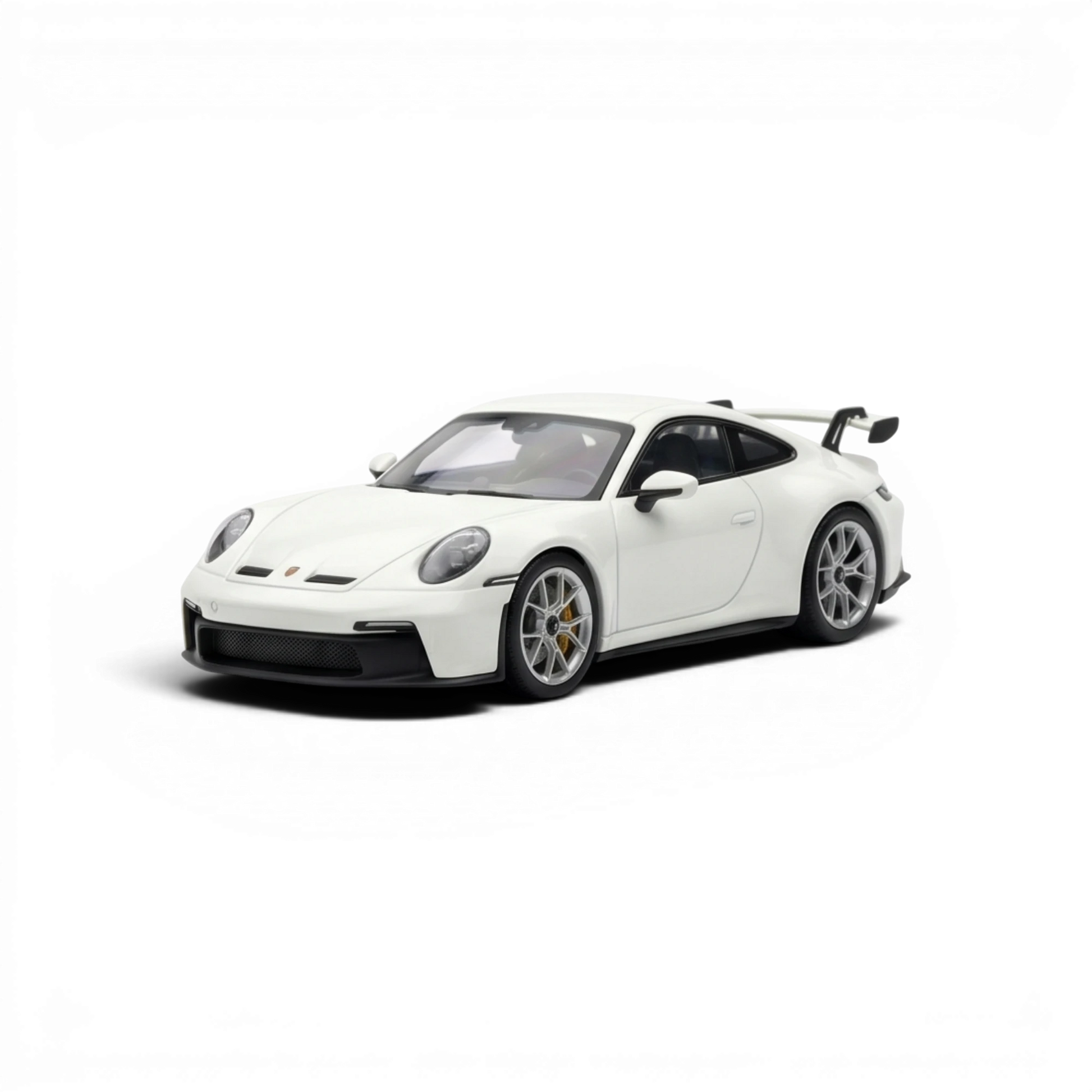 Lot57Supplies Diecast Shop 1:64 scale luminous white Porsche 911 GT3 resin model car with glow-in-the-dark paint.