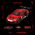 Lot57Supplies Diecast Shop 1:64 scale SC Porsche 911 GT3 RS in Akira Crimson TETSUO livery with racing decals