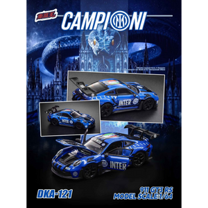Lot57Supplies Diecast Shop 1:64 scale Demon King Auto Porsche 911 GT3 RS with Inter Milan 21st title blue livery