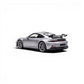 Lot57Supplies Diecast Shop 1:64 scale GT Silver Porsche 911 GT3 resin model with large rear spoiler and detailed wheels.