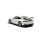 Lot57Supplies Diecast Shop 1:64 scale luminous white Porsche 911 GT3 resin model with a large rear spoiler and silver wheels.