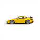 Lot57Supplies Diecast Shop yellow 1:64 scale resin Porsche 911 GT3 model with detailed wheels and spoiler.