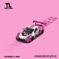 Lot57Supplies Diecast Shop TOP LUX 1:64 scale diecast Porsche 911 GT3-R Iron Dames race car in pink and white.
