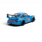 Lot57Supplies Diecast Shop Mini Station 1:64 scale blue Porsche 911 964 RWB HIDEYOSHI diecast model car rear view