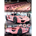 Lot57Supplies Diecast Shop HALO x EDM Porsche 918 Spyder Pink Pig 1:64 scale resin model car.