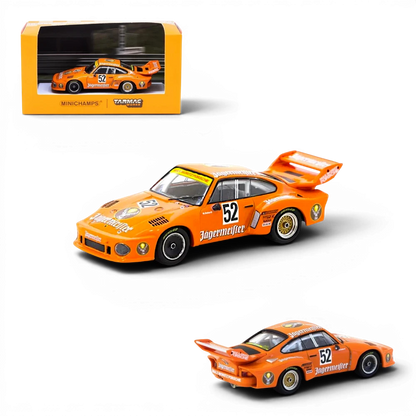 Lot57Supplies Diecast Shop 1:64 scale Tarmac Works x Minichamps Porsche 935 Jägermeister #52 DRM Zolder 1977 race car