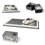 Lot57Supplies Diecast Shop Petrolab x EDM Porsche 959 1:64 scale white resin model car with racing stripes on display