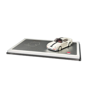Lot57Supplies Diecast Shop Petrolab x EDM 1:64 scale white Porsche 959 resin model car with black racing stripes