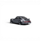 Lot57Supplies Diecast Shop metallic gray CM Model Porsche 964 widebody 1:64 scale diecast car, rear three-quarter view.