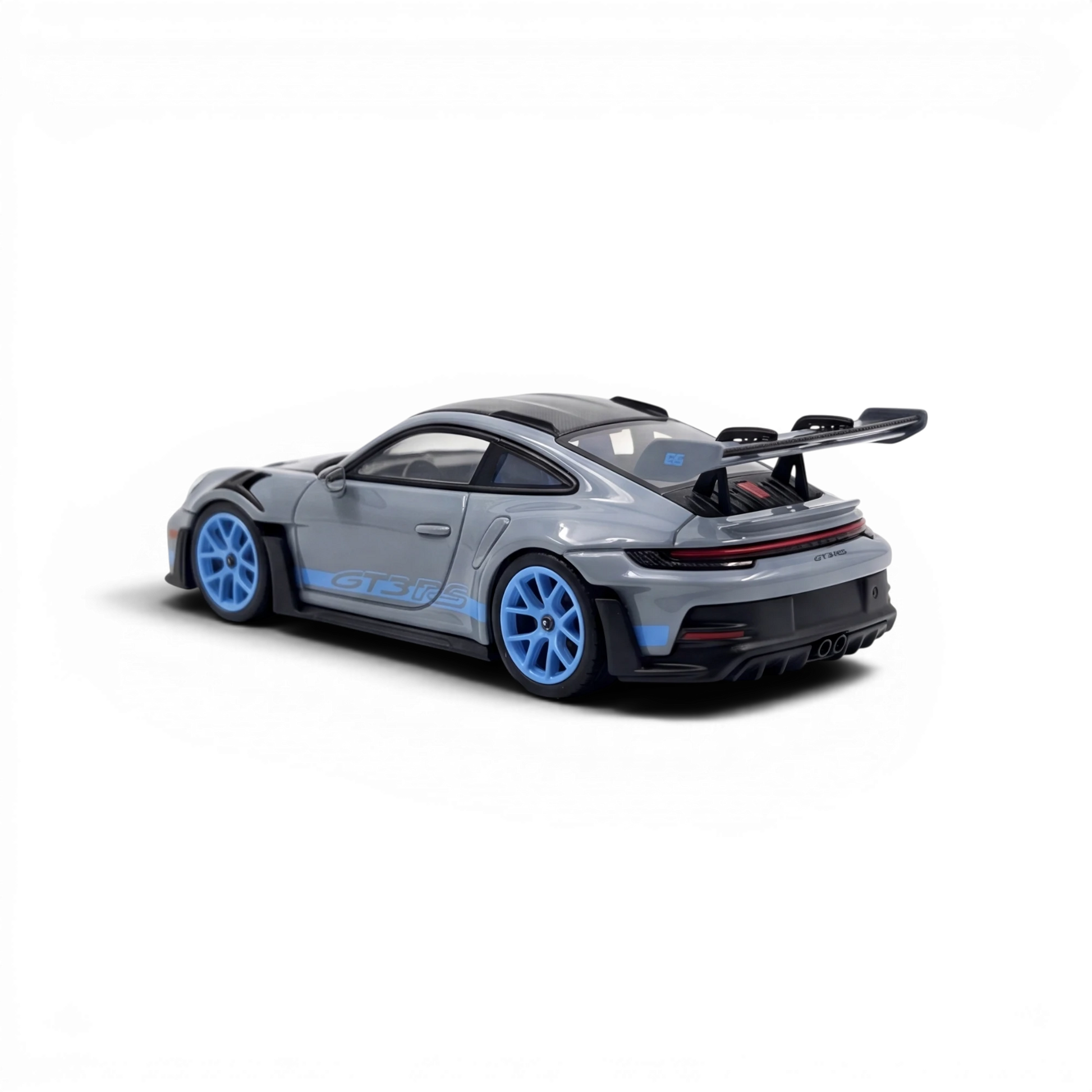Lot57Supplies Diecast Shop HH Model 1:64 scale resin Porsche 992.1 GT3 RS in Arctic Grey with light blue wheels