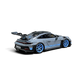 Lot57Supplies Diecast Shop HH Model Porsche 992.1 GT3 RS in Arctic Grey with blue wheels, 1:64 scale resin model.