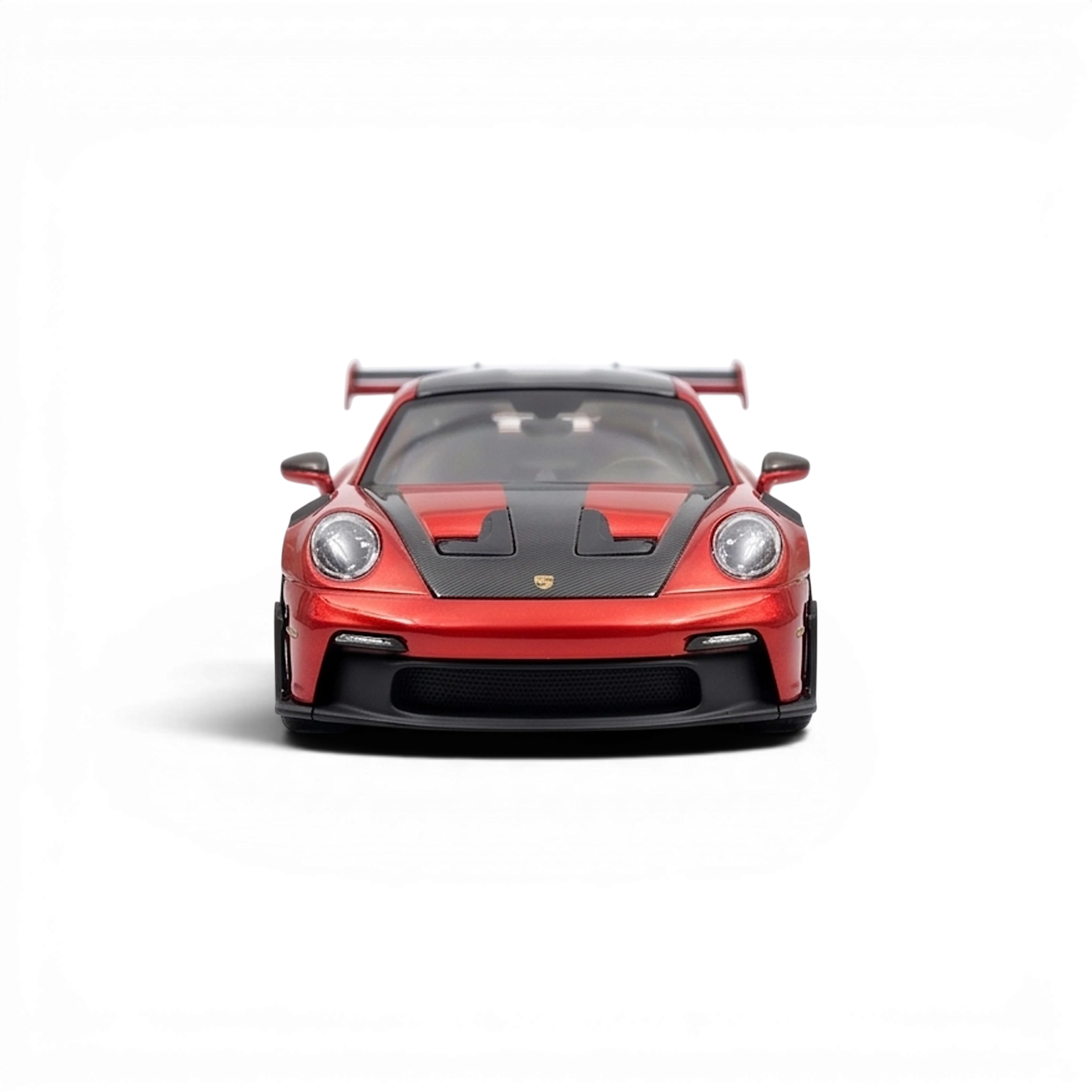 Lot57Supplies Diecast Shop HH Model metallic red Porsche 992.1 GT3 RS 1:64 scale resin diecast car front view