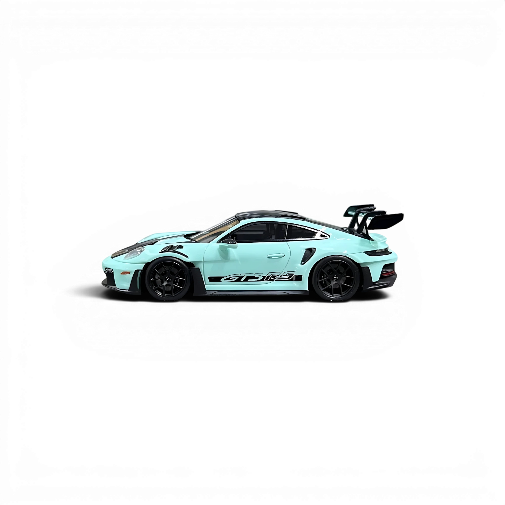 Lot57Supplies Diecast Shop HH Model 1:64 scale resin Porsche 992.1 GT3 RS in Tiff Blue with black wheels