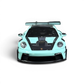 Lot57Supplies Diecast Shop HH Model 1:64 scale Porsche 992.1 GT3 RS in Tiff Blue resin with black carbon accents