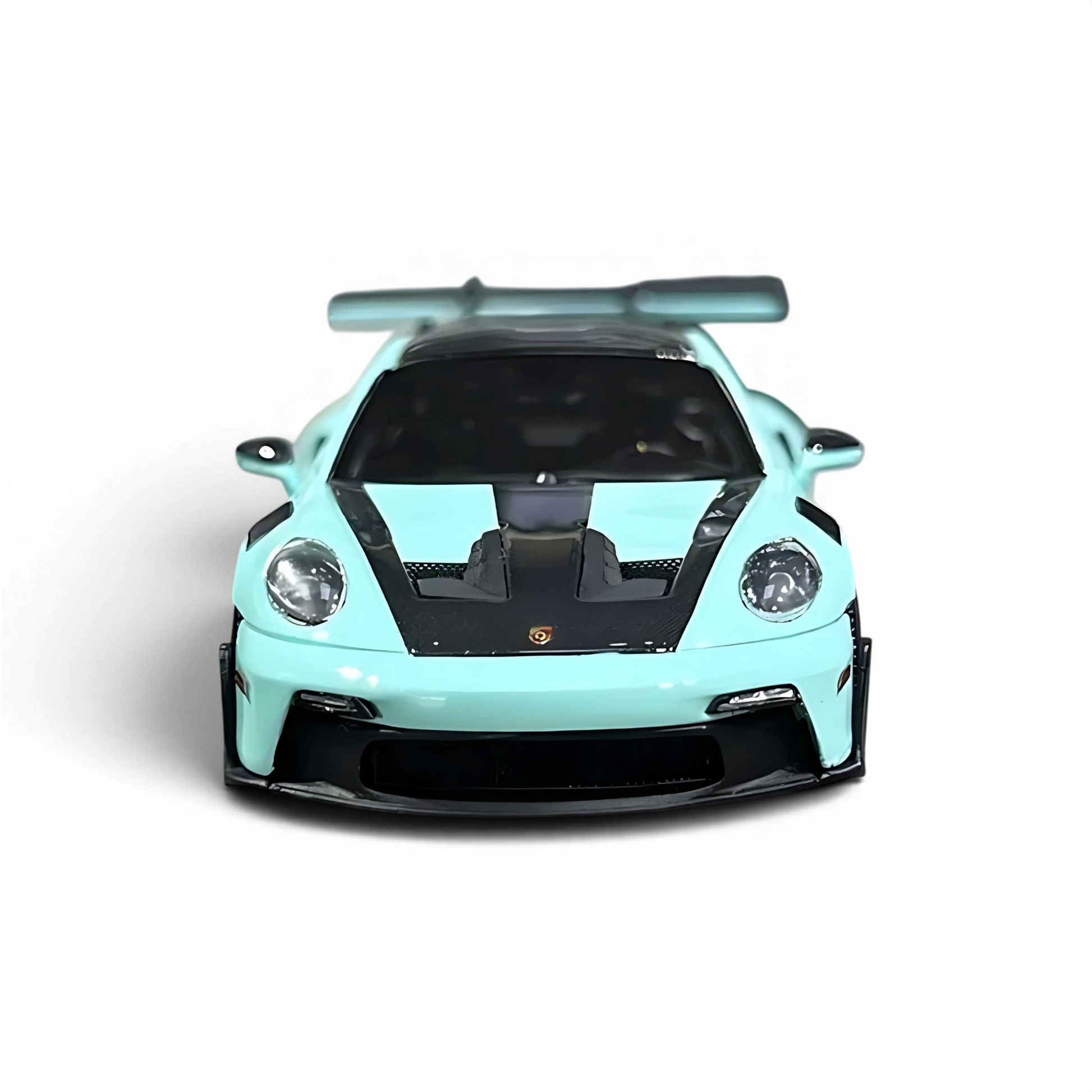 Lot57Supplies Diecast Shop HH Model 1:64 scale Porsche 992.1 GT3 RS in Tiff Blue resin with black carbon accents