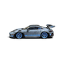 Lot57Supplies Diecast Shop 1:64 scale HH Model Porsche 992.1 GT3 RS in Arctic Grey with bright blue wheels