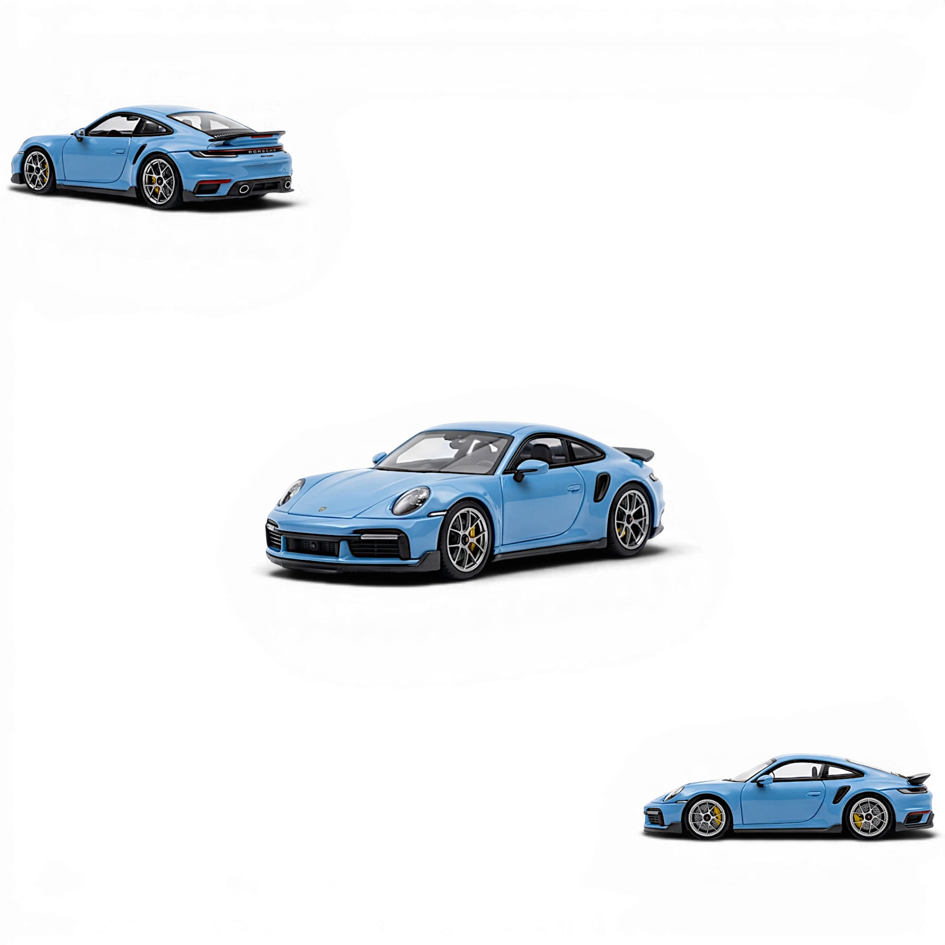 Lot57Supplies Diecast Shop Porsche 911 (992) Turbo Chopin Kit 1:64 scale model in Meissen Blue resin.