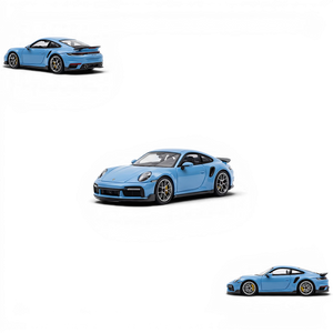 Lot57Supplies Diecast Shop Porsche 911 (992) Turbo Chopin Kit 1:64 scale model in Meissen Blue resin.