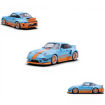 Lot57Supplies Diecast Shop blue and orange Gulf Livery Porsche 993 modified 1:64 scale diecast model car.