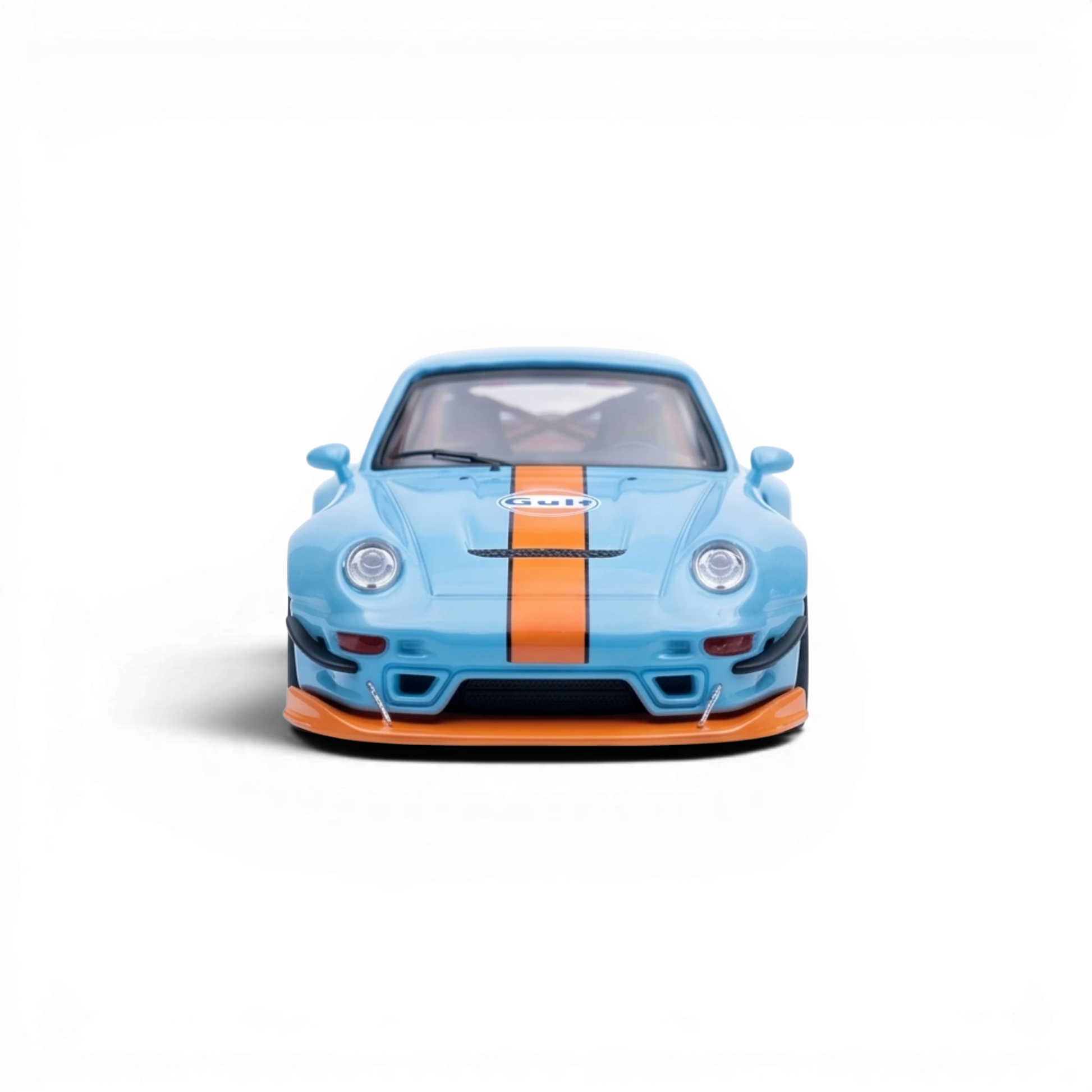 Lot57Supplies Diecast Shop blue and orange Gulf Livery Porsche 993 modified 1:64 scale diecast model car.
