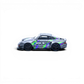 Lot57Supplies Diecast Shop 1:64 scale silver Porsche 993 modified diecast model with HKS livery and green/purple accents.
