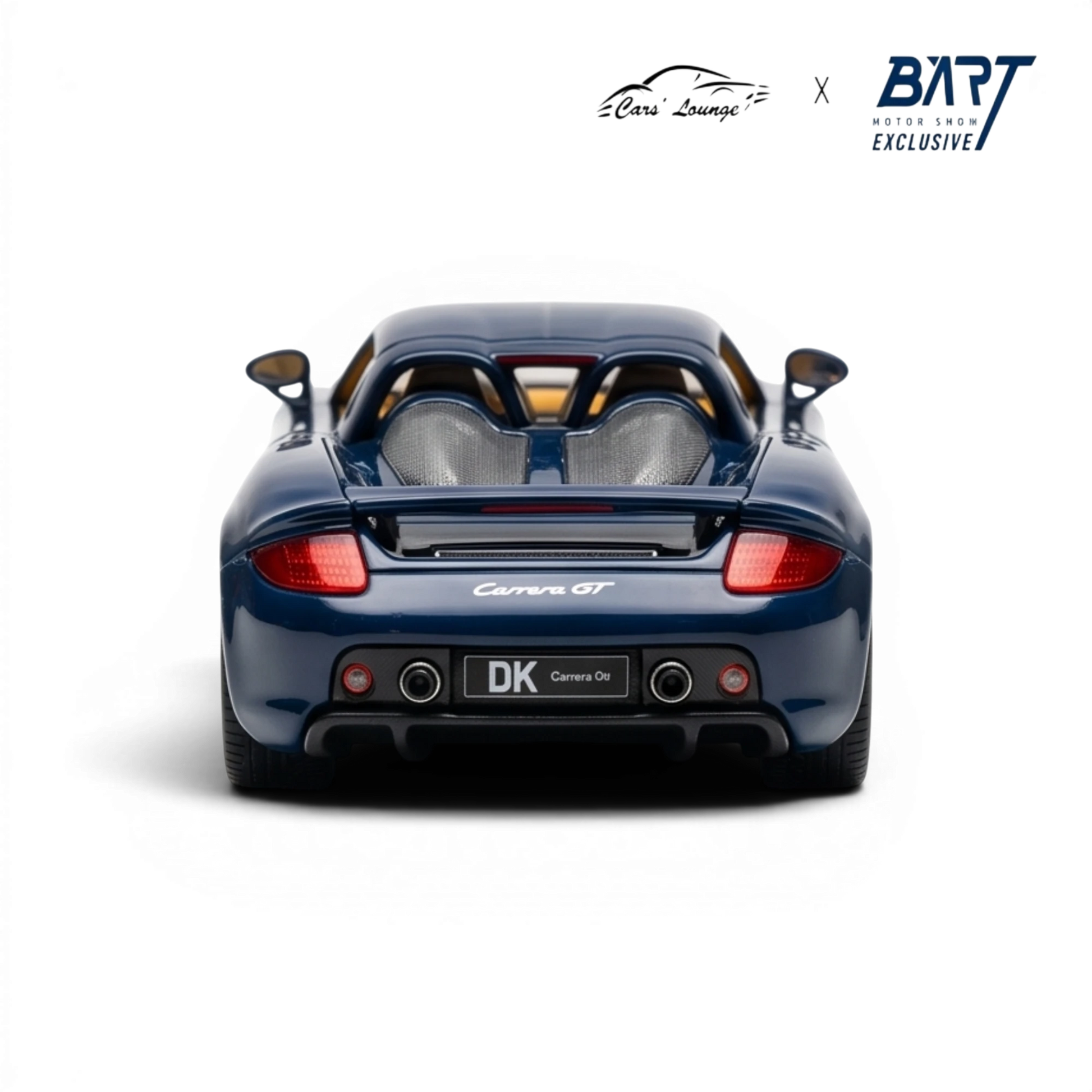 Lot57Supplies Diecast Shop Porsche Carrera GT 1:64 scale model in Manaus Blue with yellow interior.