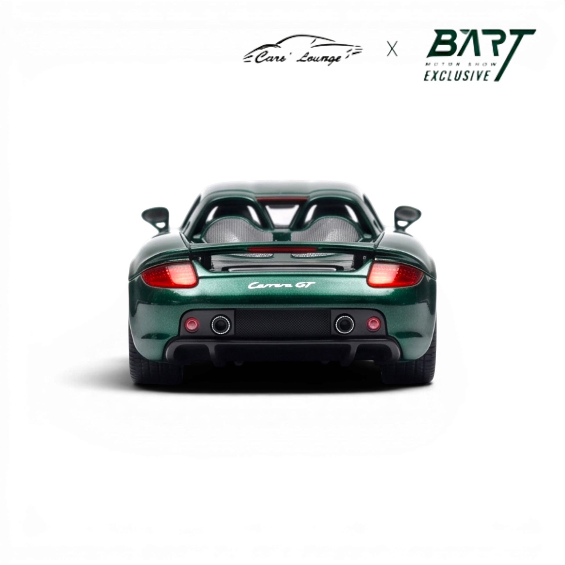 Lot57Supplies Diecast Shop Porsche Carrera GT 1:64 scale model in metallic jet green with green interior.